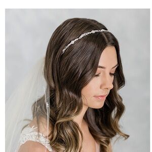 Elegant silver bridal headpiece new